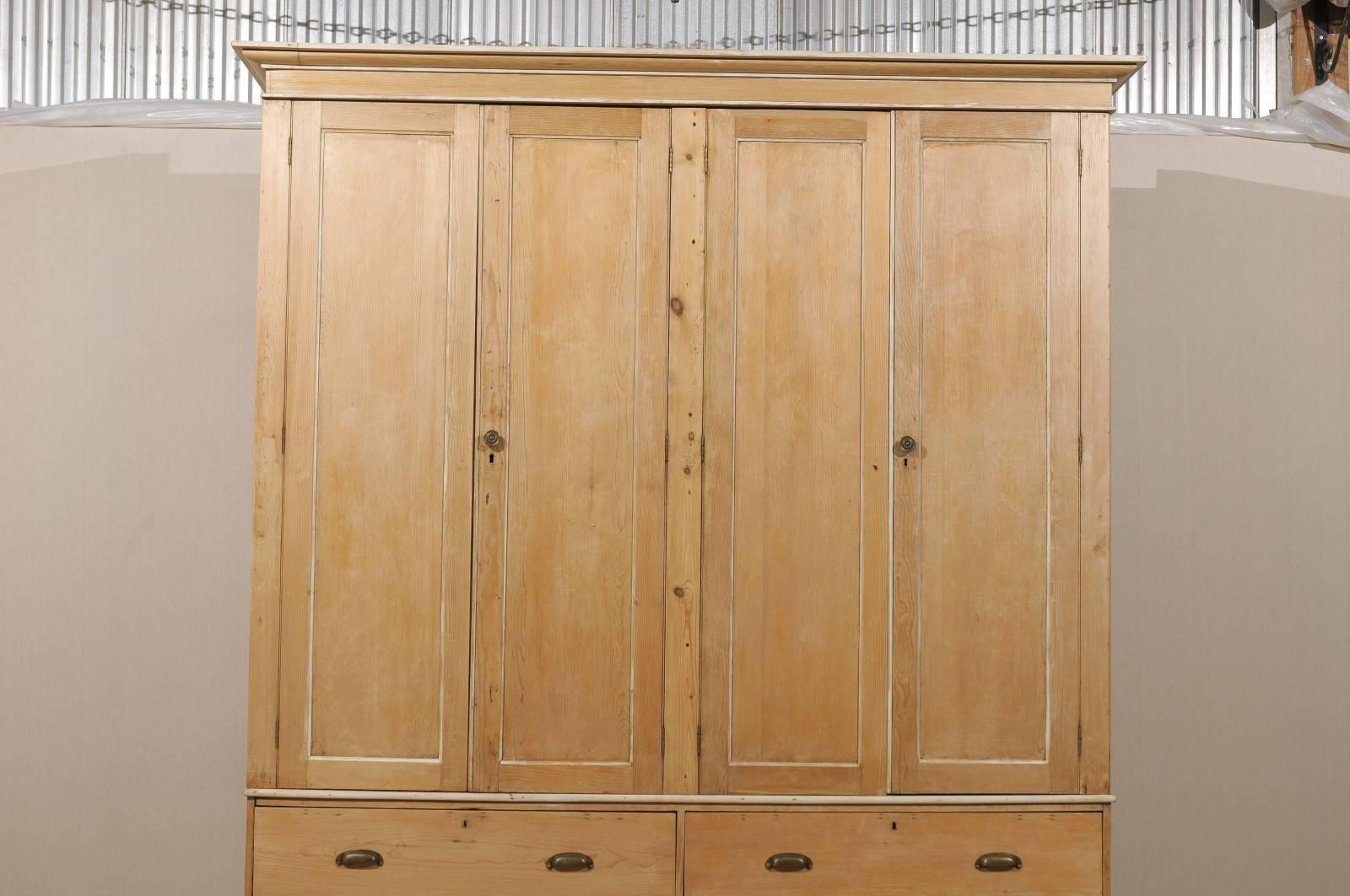 large wood storage cabinet