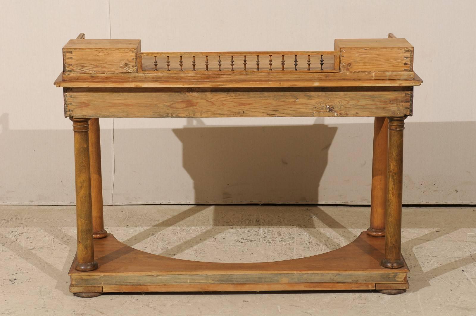 Swedish Karl Johan Period 19th Century Birchwood Desk 7
