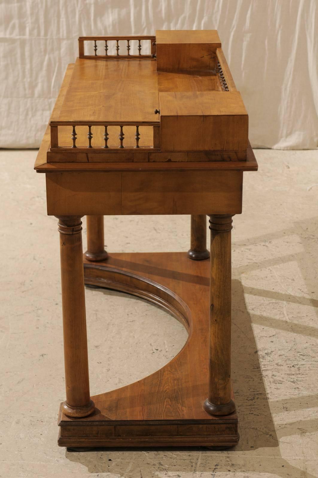 Swedish Karl Johan Period 19th Century Birchwood Desk 5