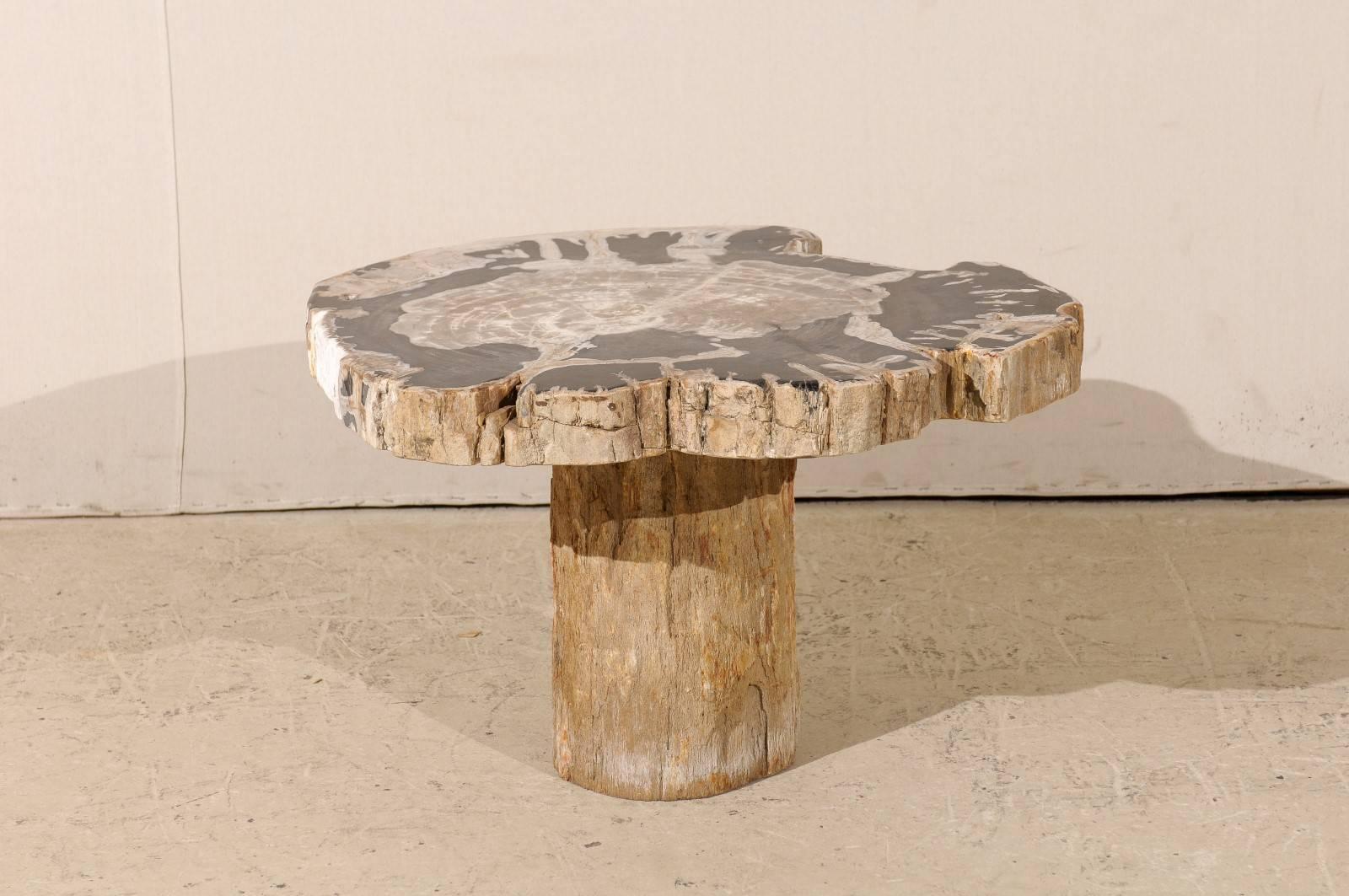 natural wood side table