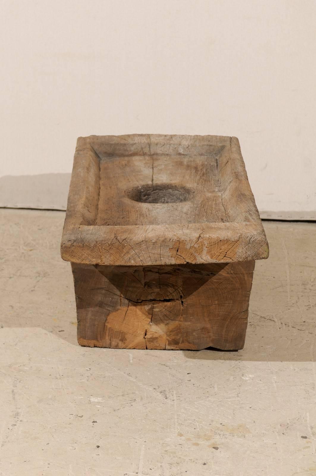 Rustic Indonesian Grain Grinder from the Early 20th Century Made Coffee Table 3