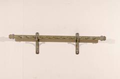 Sleek Metal Kitchen 12 Pot Holder or Hanger of Brass and Nickel Plating