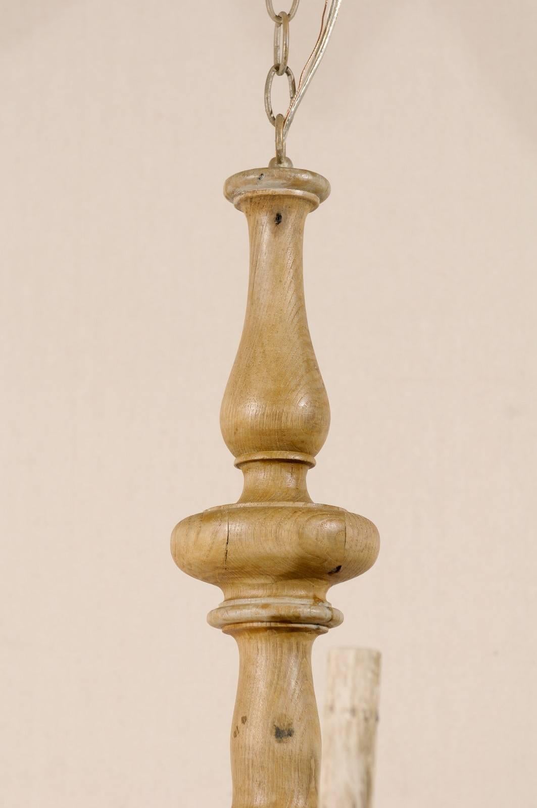 small wooden chandelier
