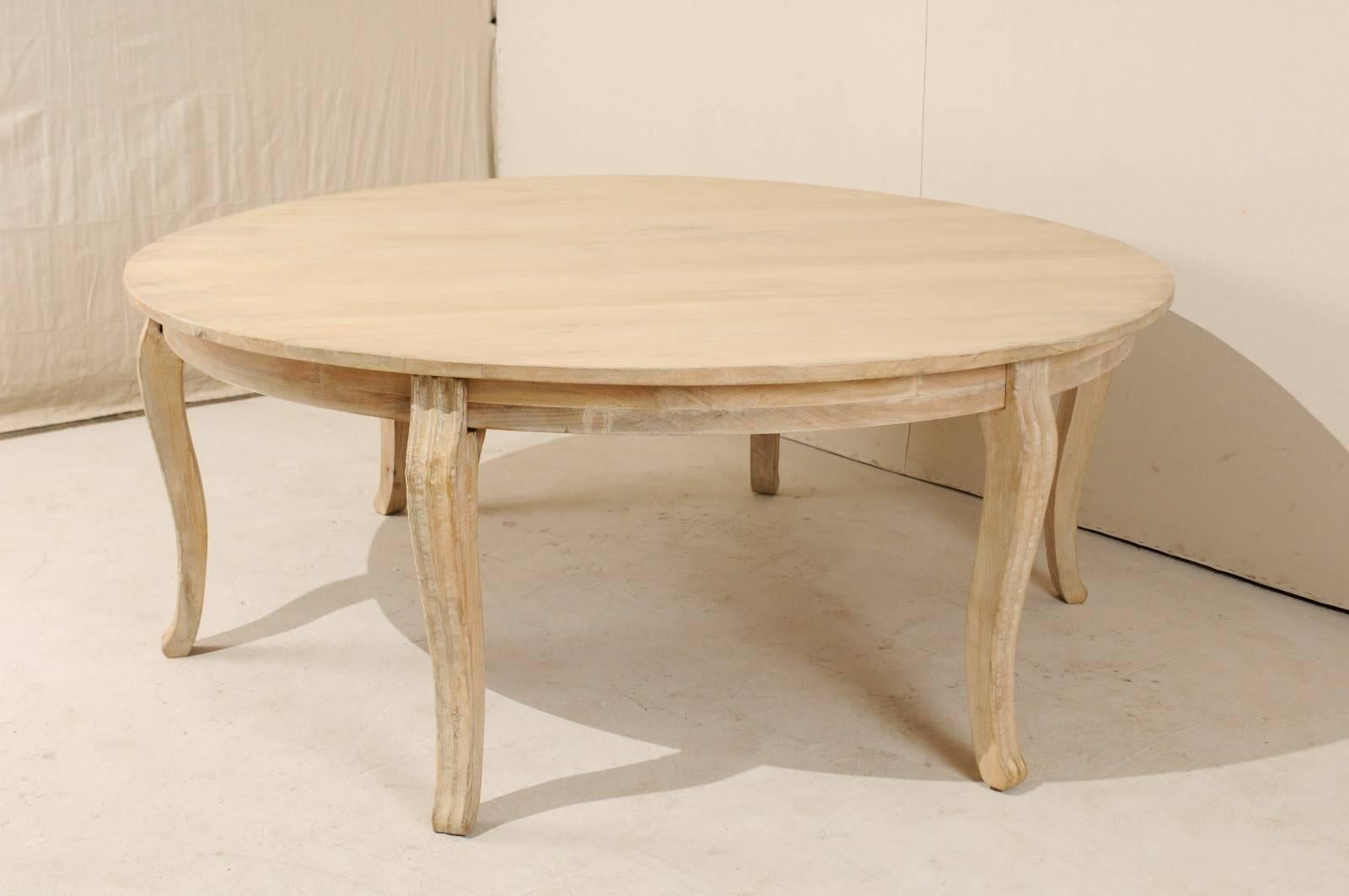bleached wood dining table