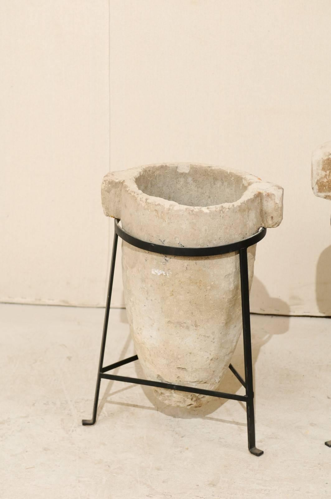 Central American Pair of 19th Century Spanish Colonial Stone Water Filters