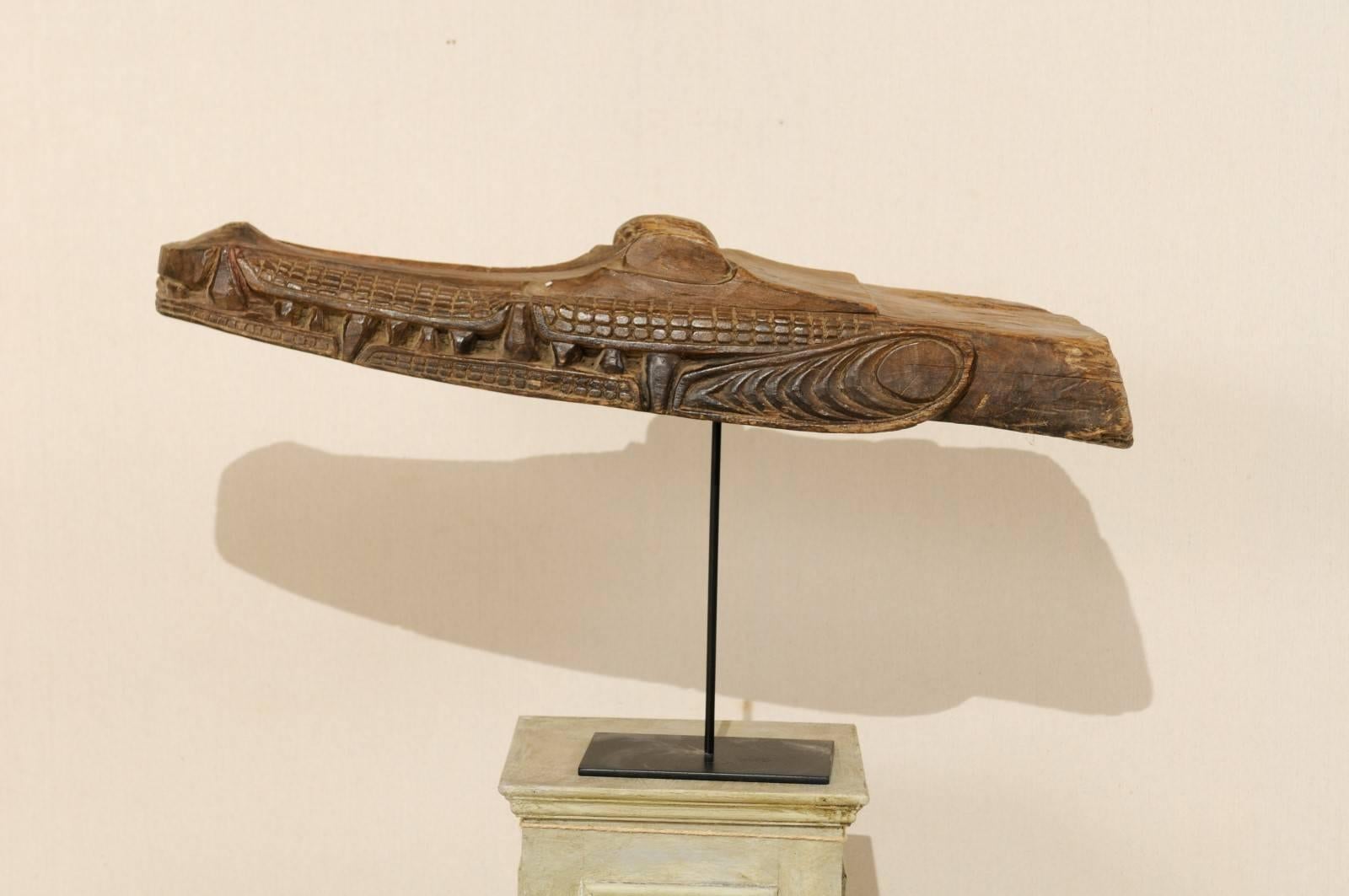 crocodile table carving