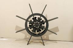 An Antique 5+ Ft Tall Water Wheel of Ebonized Jackwood from Kerala, India