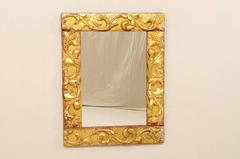 Exquisite Italian Giltwood Carved Mirror of 19th Century Italian Fragments