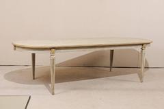 Custom Swedish Dining Table Reinvented from a Pair of 1880s Demilunes