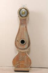 19th Century Swedish Frysdahl Wood Clock with Very Special Carved Lion Crest