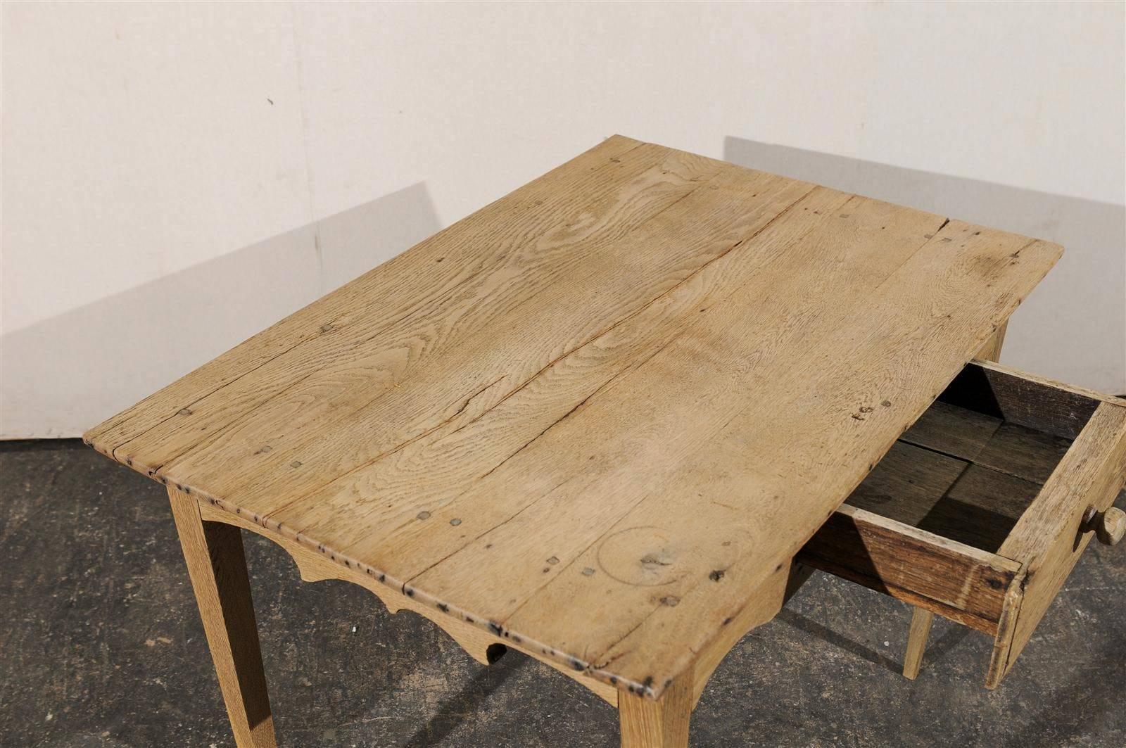 French Early 19th Century Side Table with a Single Drawer and Tapered Legs 2