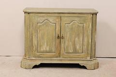Pair of Custom American Two-Door Painted Wood Buffet Consoles with Bracket Feet