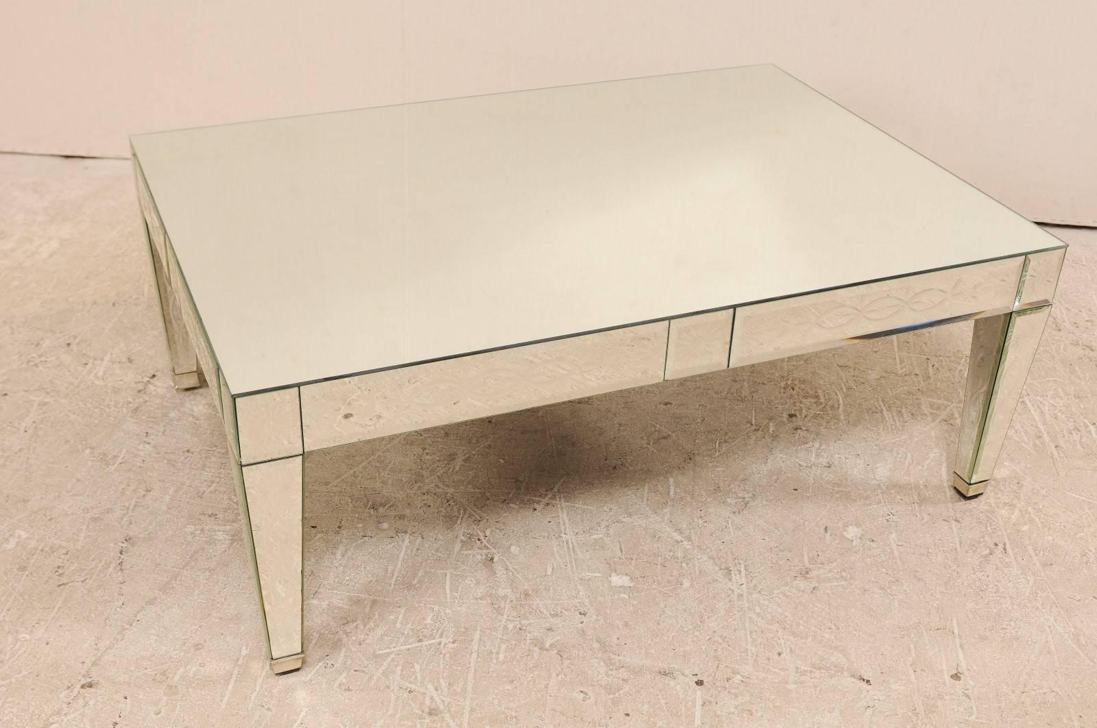 vintage mirror coffee table