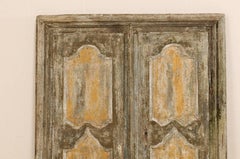 Pair of Italian 18th Century Doors in Original Casing with Grey and Beige Tones