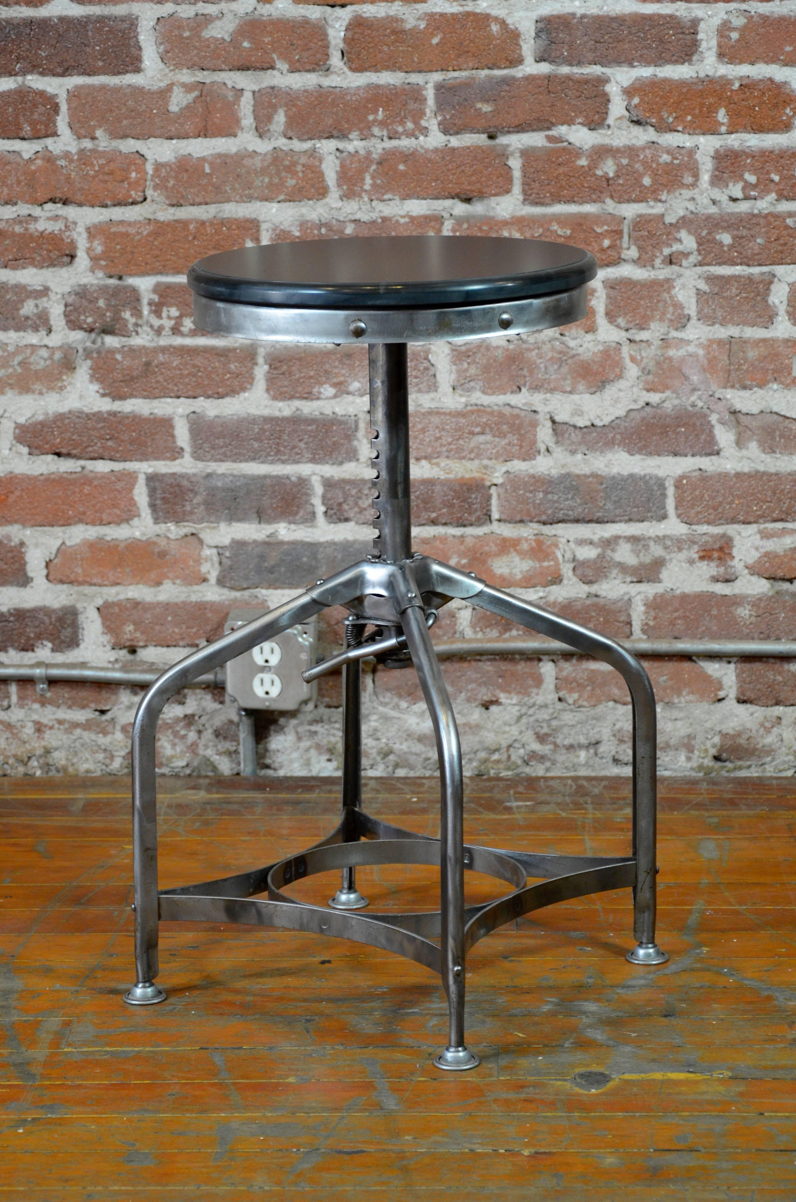Industrial Set of 60 Toledo Lab Stools For Sale