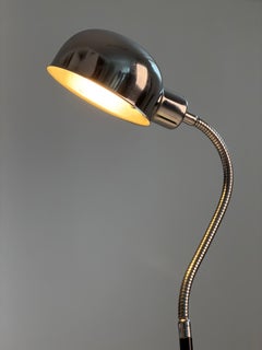 Italian adjustable table lamp with green stone base, 1950s–60s