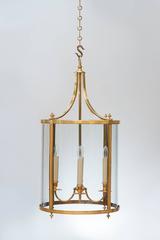 Large Round French Hall Lantern, circa 1900