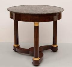 Early 19th Century French Plum Pudding Mahogany Gueridon