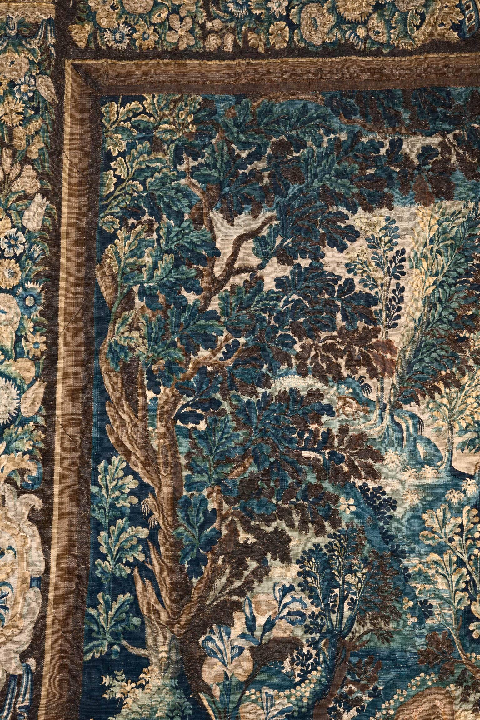 17th Century Flemish Verdure Tapestry For Sale 1