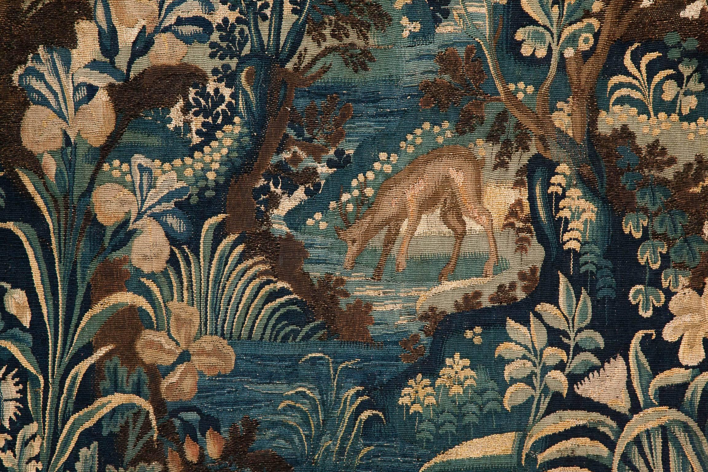 Louis XIV 17th Century Flemish Verdure Tapestry For Sale