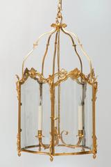 Pair of Large 19th Century Louis XV Style Gilt Bronze Lanterns