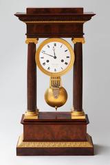 Important Early 19th Century French Empire Portico Clock
