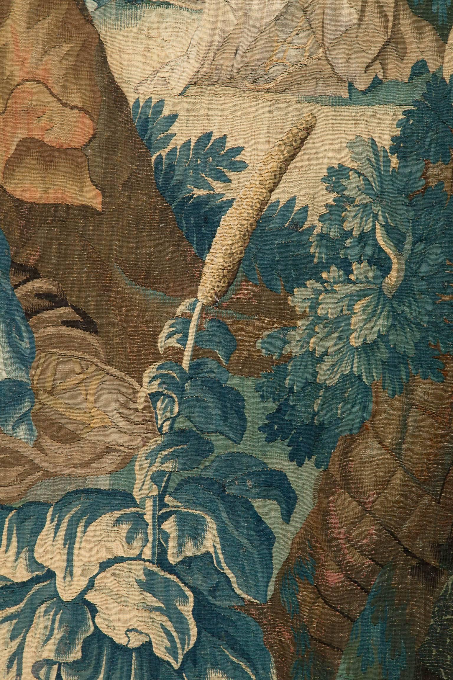 French Aubusson Tapestry in Wool and Silk After a Cartoon by Isaac Moillon, circa 1680 For Sale