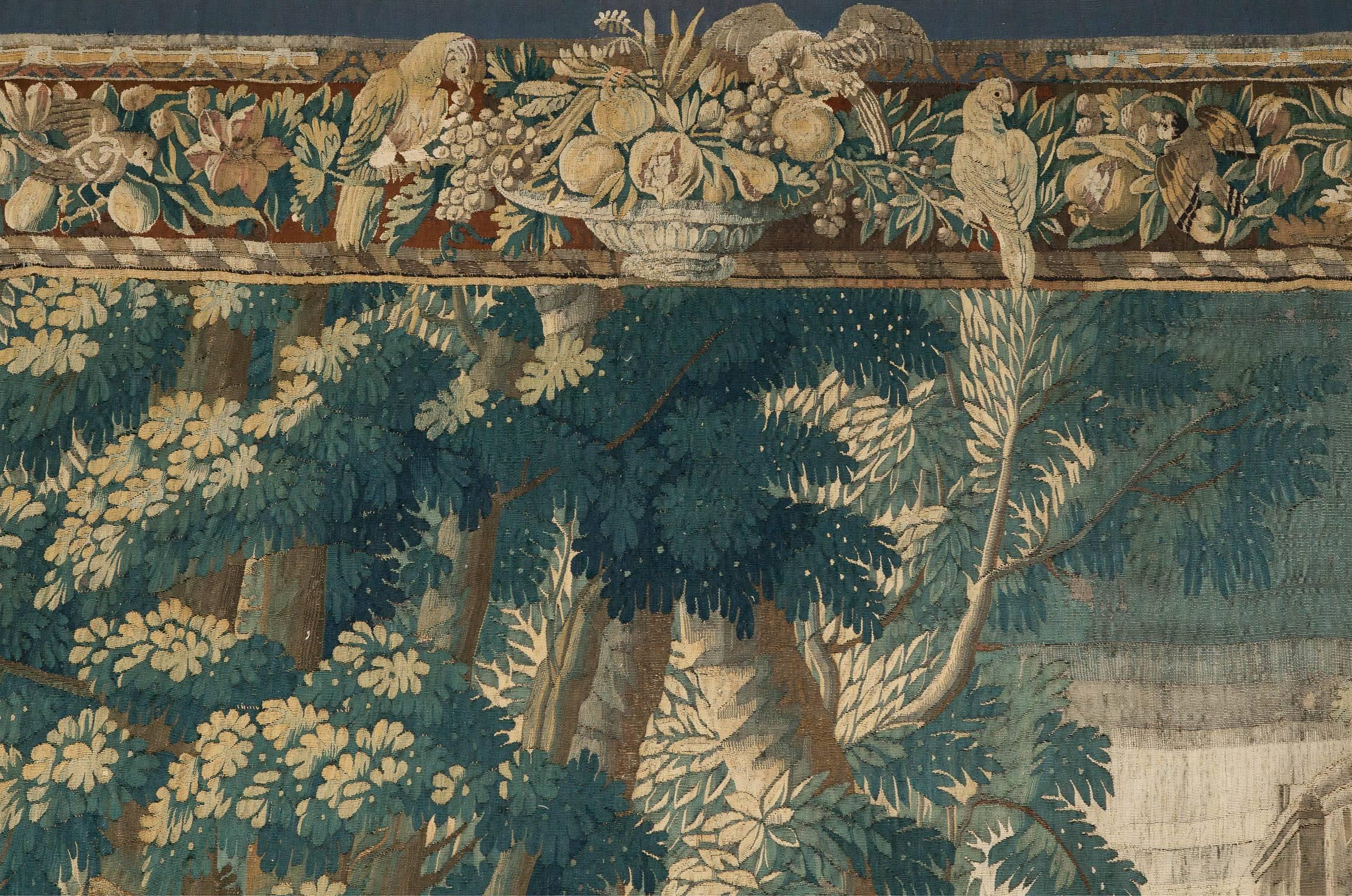 Aubusson Tapestry in Wool and Silk After a Cartoon by Isaac Moillon, circa 1680 For Sale 1