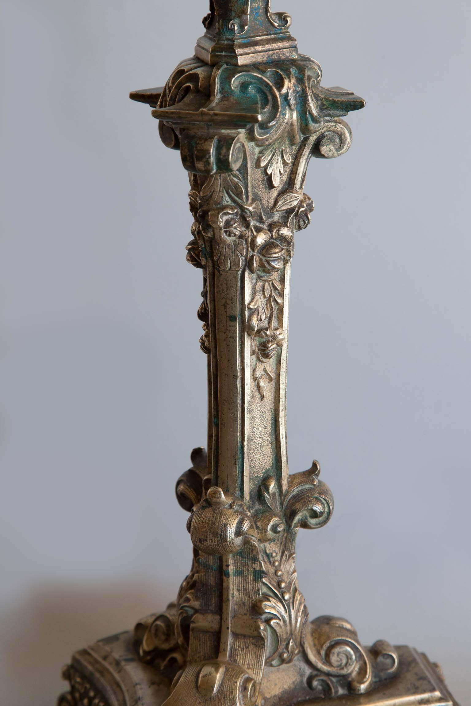 Victorian Brass Table Lamp 1