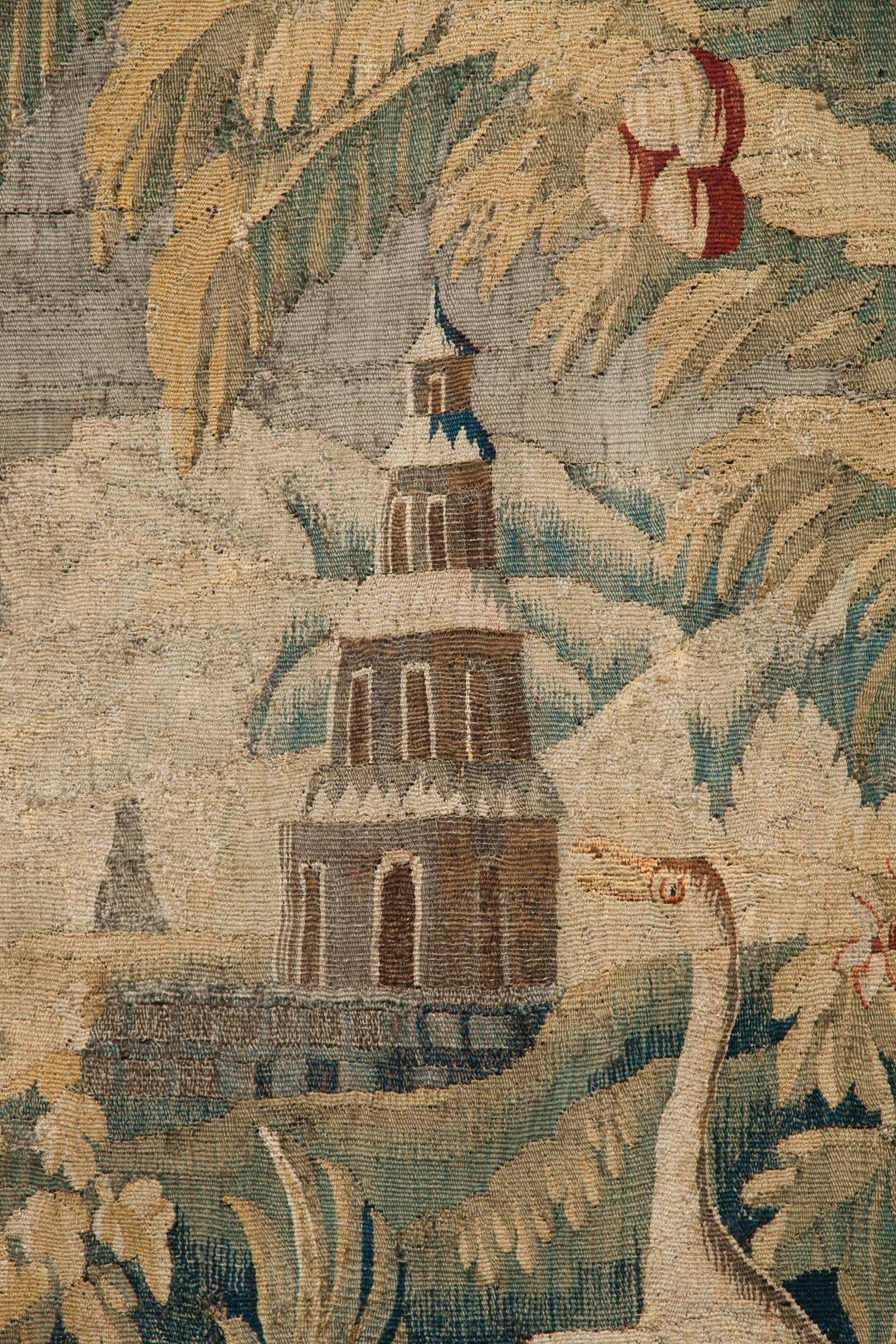 Louis XV 18th Century Aubusson Tapestry Fragment after a Cartoon by Pillement