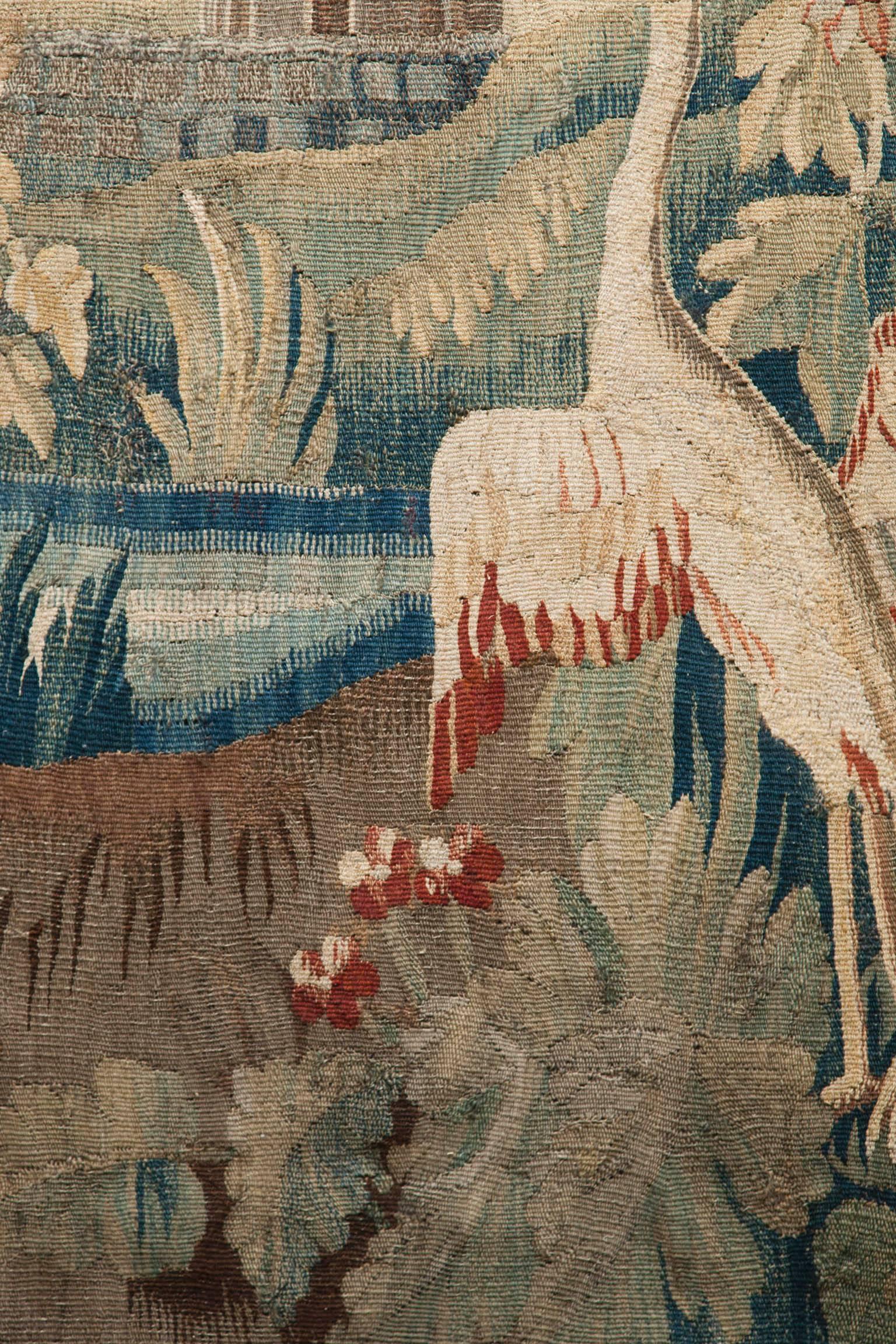French 18th Century Aubusson Tapestry Fragment after a Cartoon by Pillement
