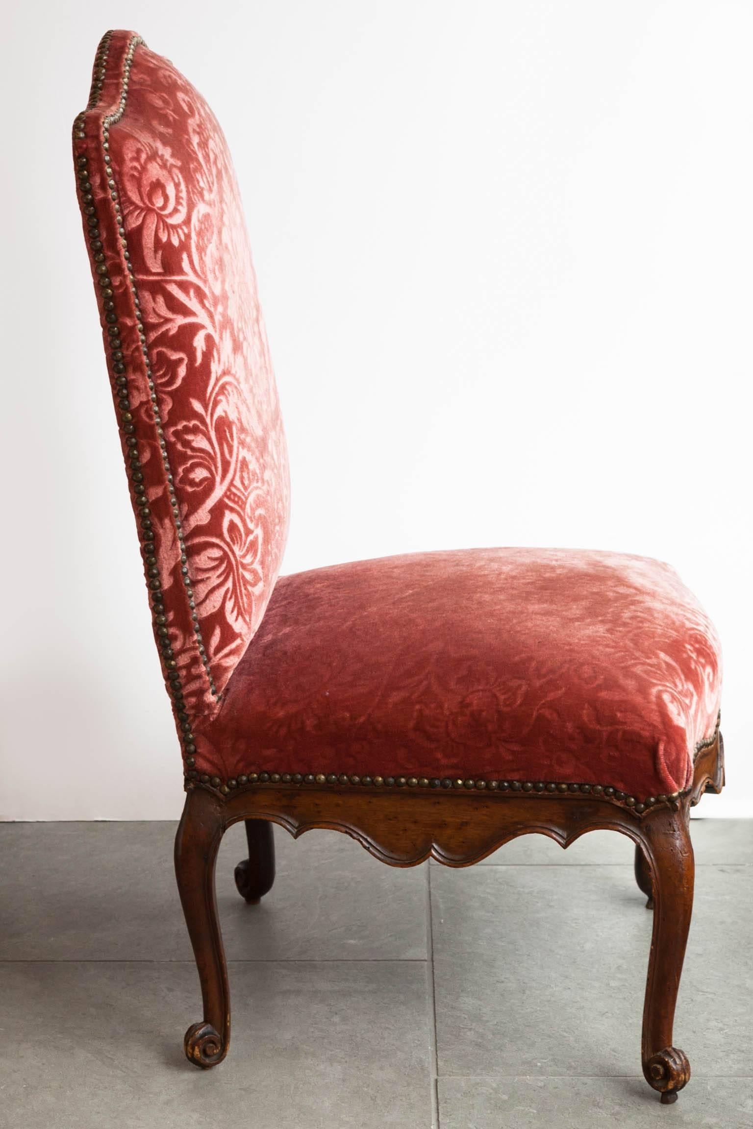 French Louis XV Walnut Chair