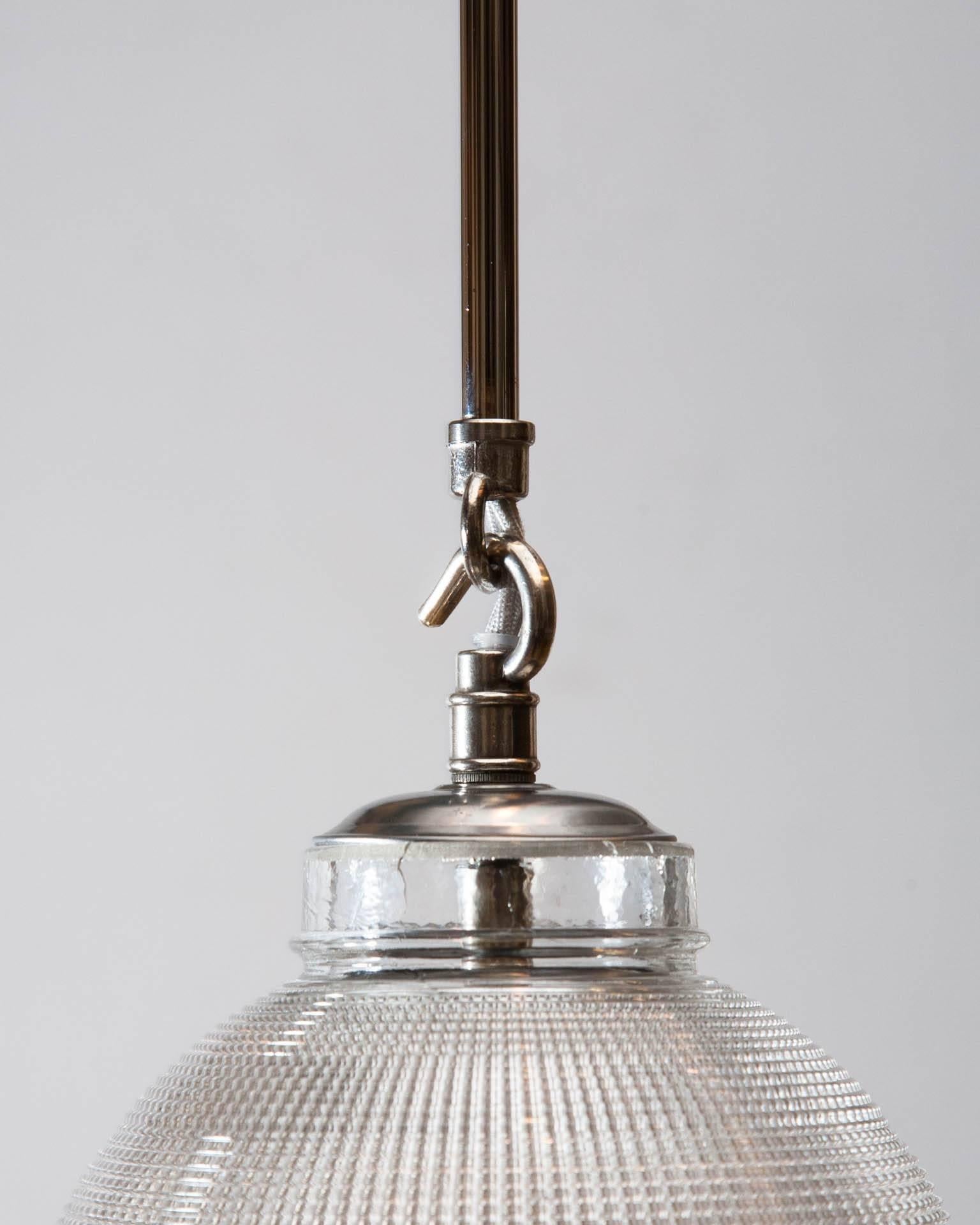 Industrial Small Globe Holophane Hanging Light