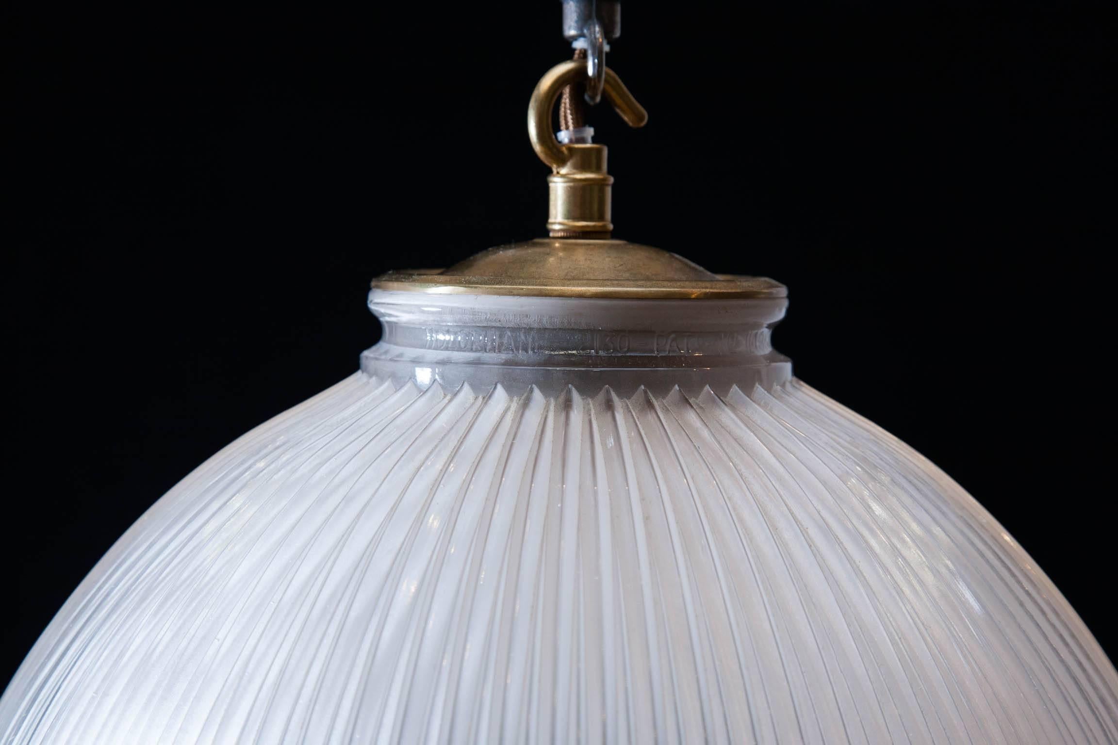 Early 20th Century English Holophane Dish Light For Sale 4