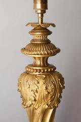 Late 19th Century Decorative Gilt Baluster Table Lamp