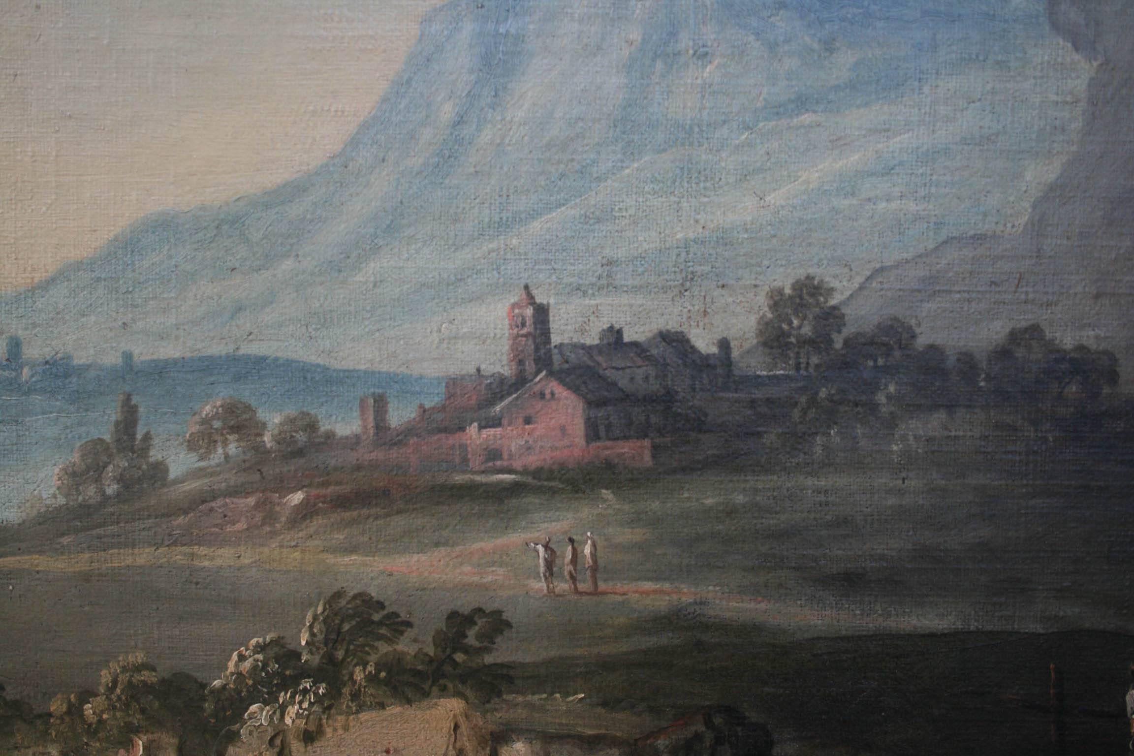 17th Century, French Landscape Attributed to Joseph Parrocel In Good Condition For Sale In London, GB