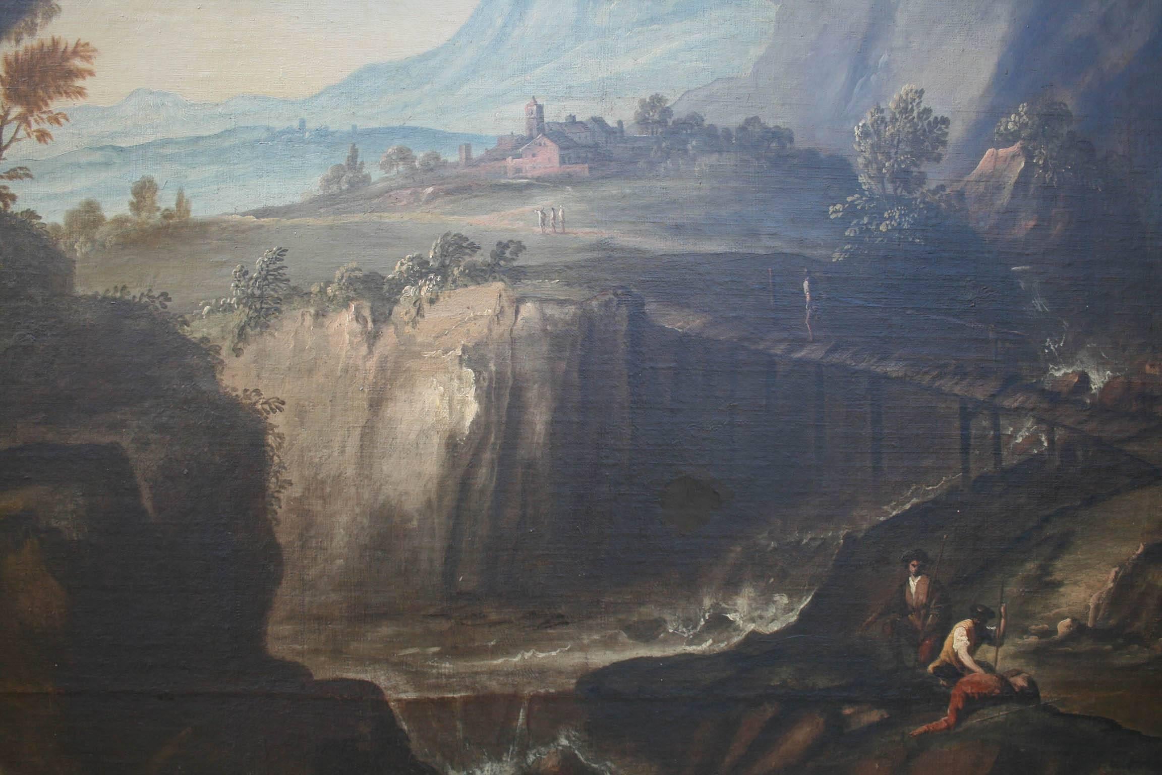 Canvas 17th Century, French Landscape Attributed to Joseph Parrocel For Sale