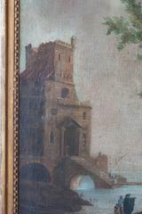 Early 19th Century French Paysage Oil on Canvas in the Manner of Giuseppe Zais