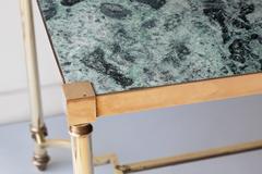 Art Deco French Coffee Table with Green Marble Attributed to Maison Jansen, 1940