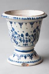 18th Century Blue and White Faïence Vase from Nevers, Central France