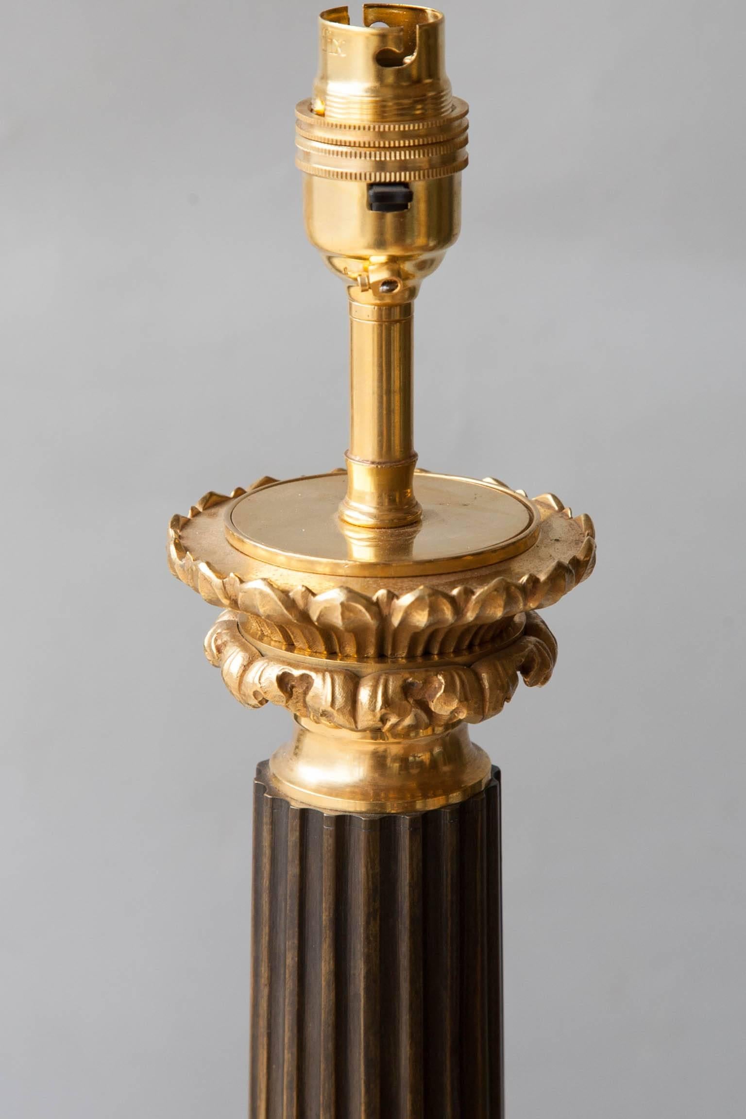 Louis Philippe Pair of 19th Century Tole and Gilt Bronze Oil Lamps Converted to Table Lamps