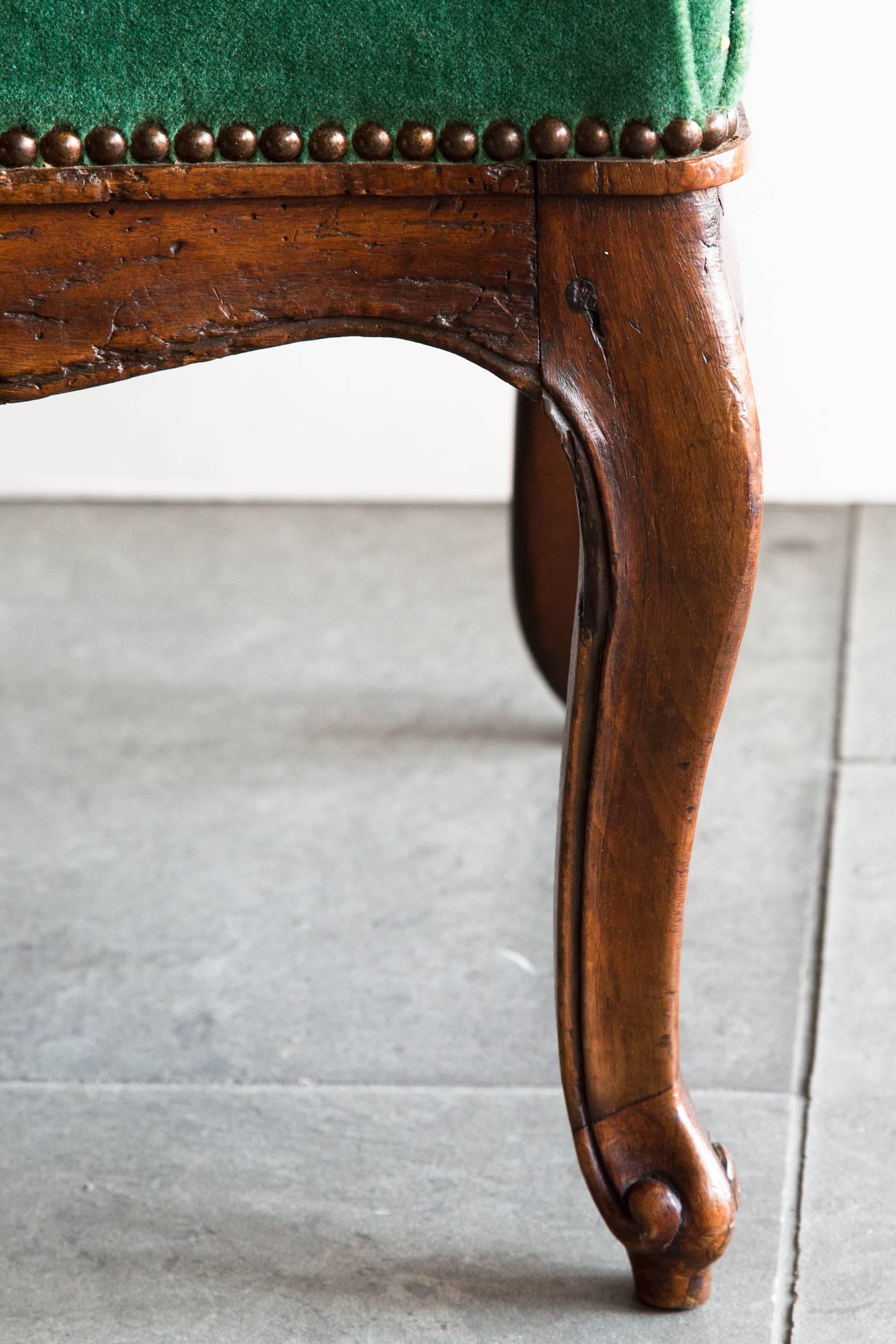 Pair of Louis XV Walnut Chairs with Shaped Backs, France, circa 1750 3