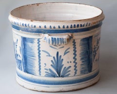 18th Century Blue and White Faience 'Pot a Oranger' Nevers, France