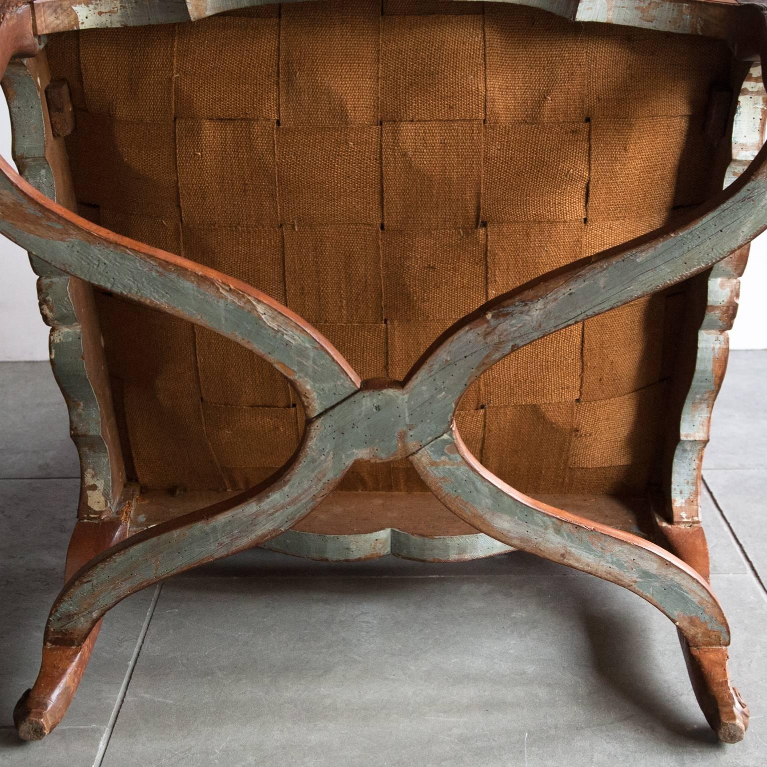 Large 18th Century French Régence Fauteuil or Open Armchair For Sale 5