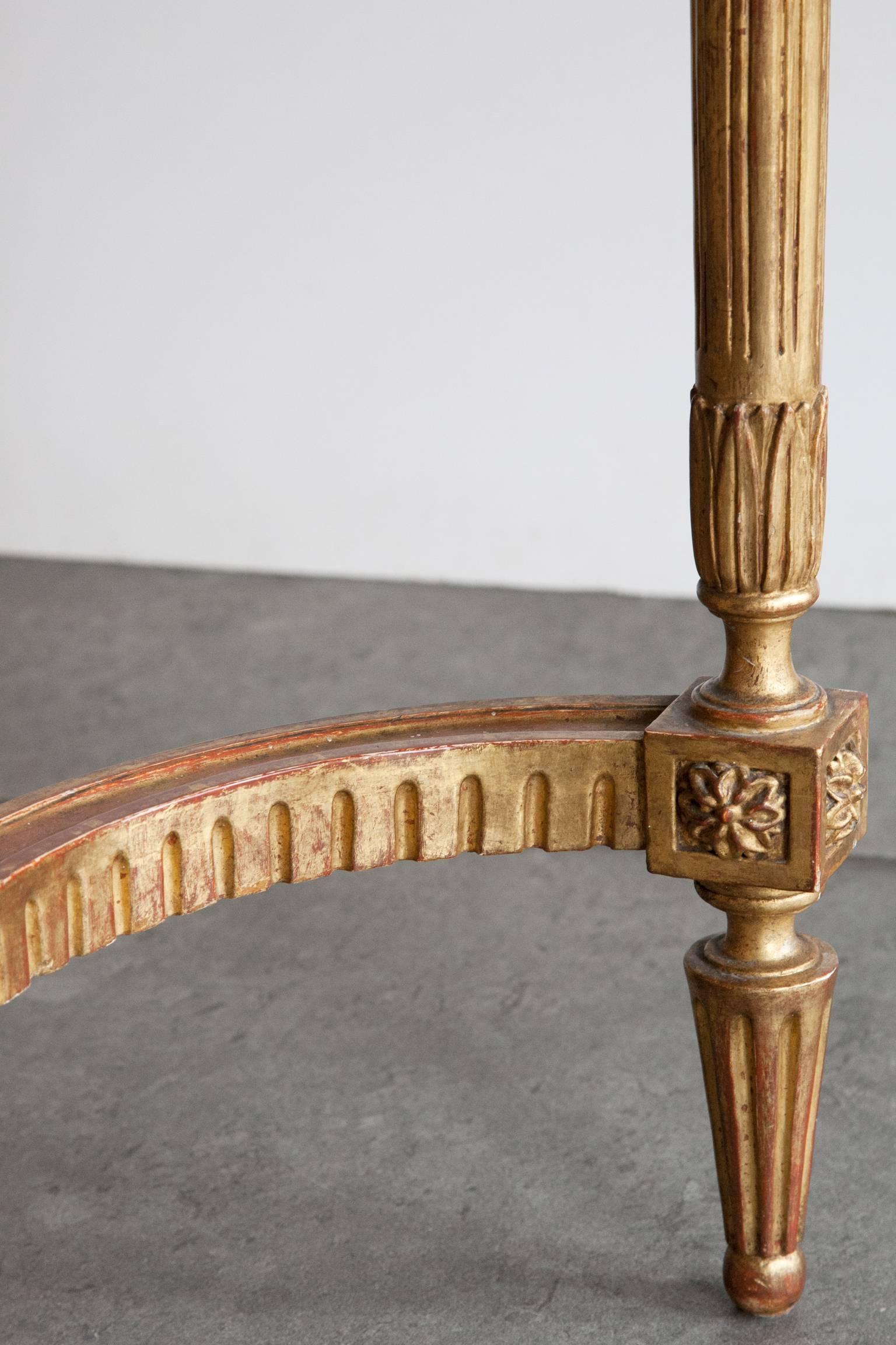 Louis XVI Giltwood Demilune Console Table, France, circa 1785 2