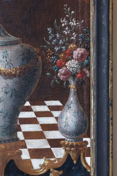 'Nature Morte' or Still Life with a Vase of Flowers, French School, 18th Century
