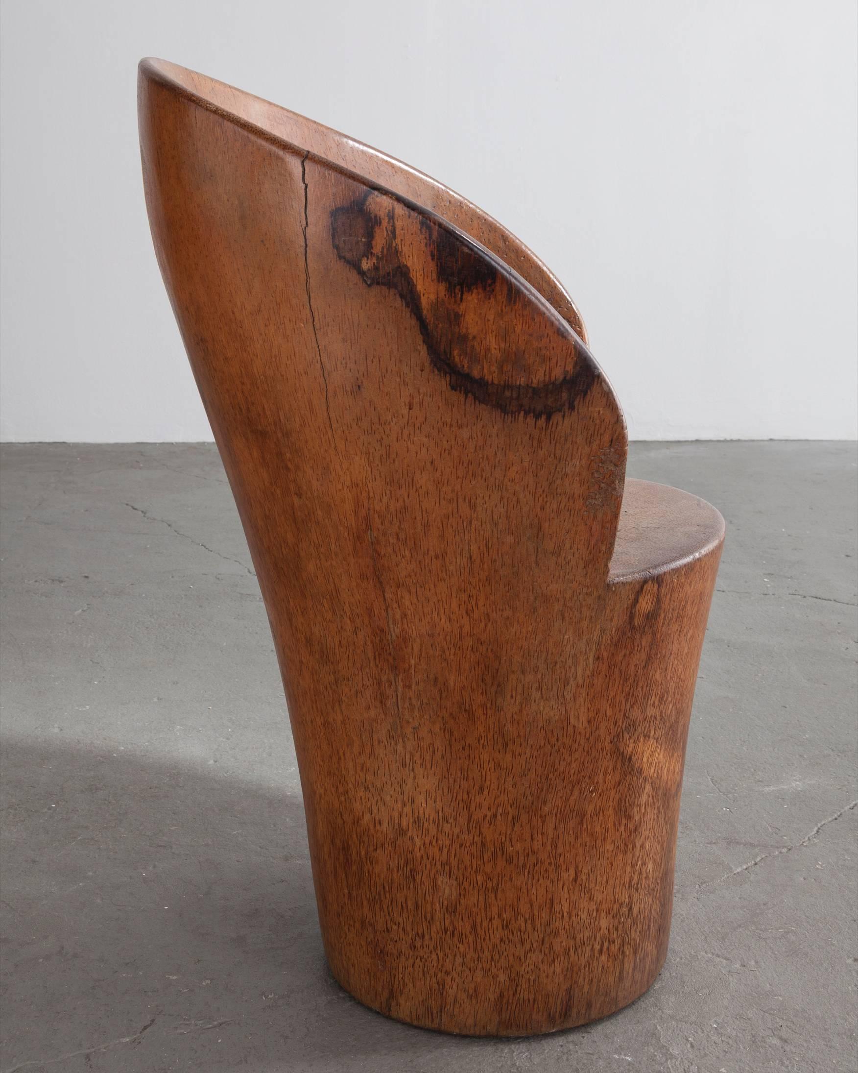 wood trunk chair