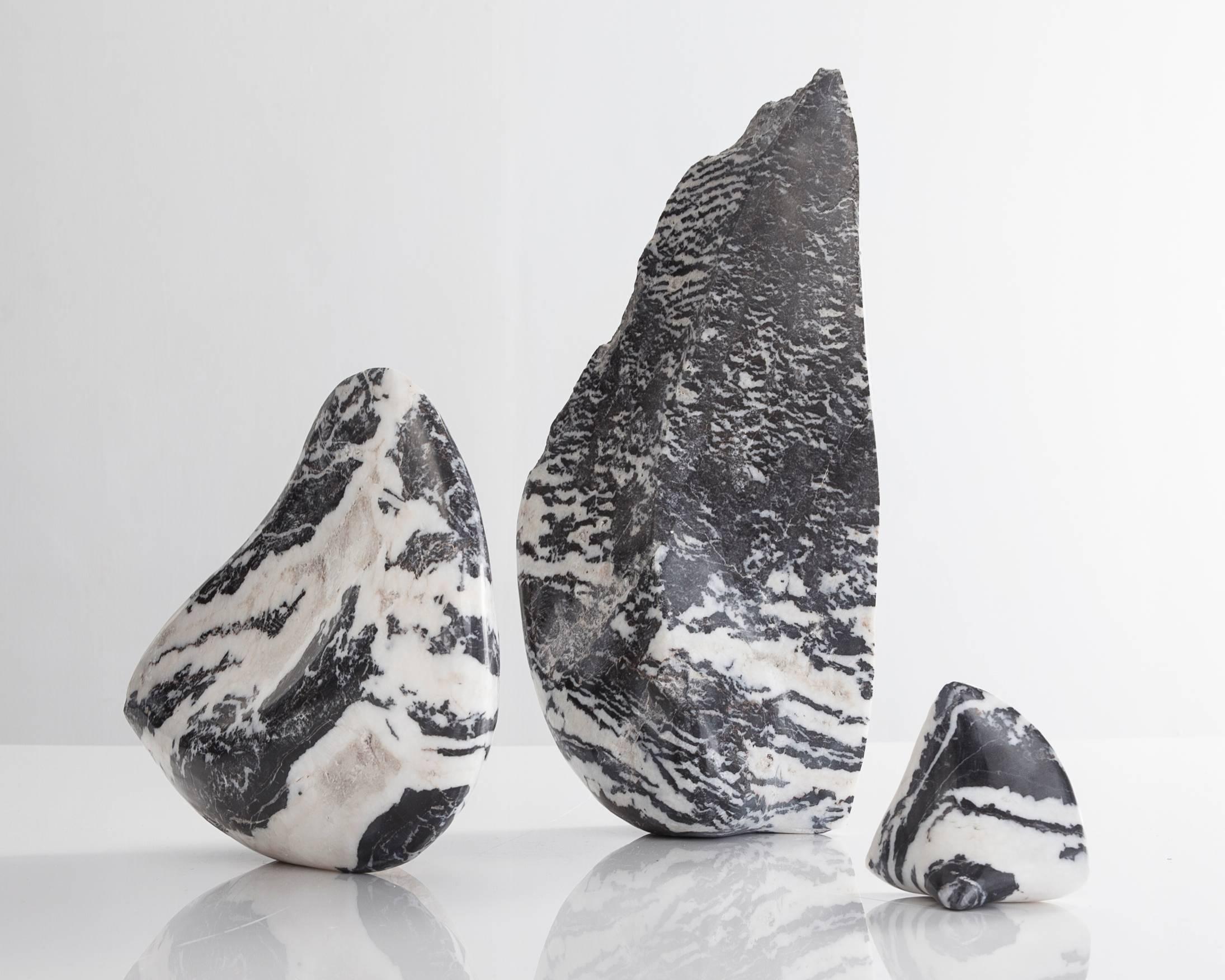American Sculptural Form in Tiger Marble Designed and Made by Rogan Gregory