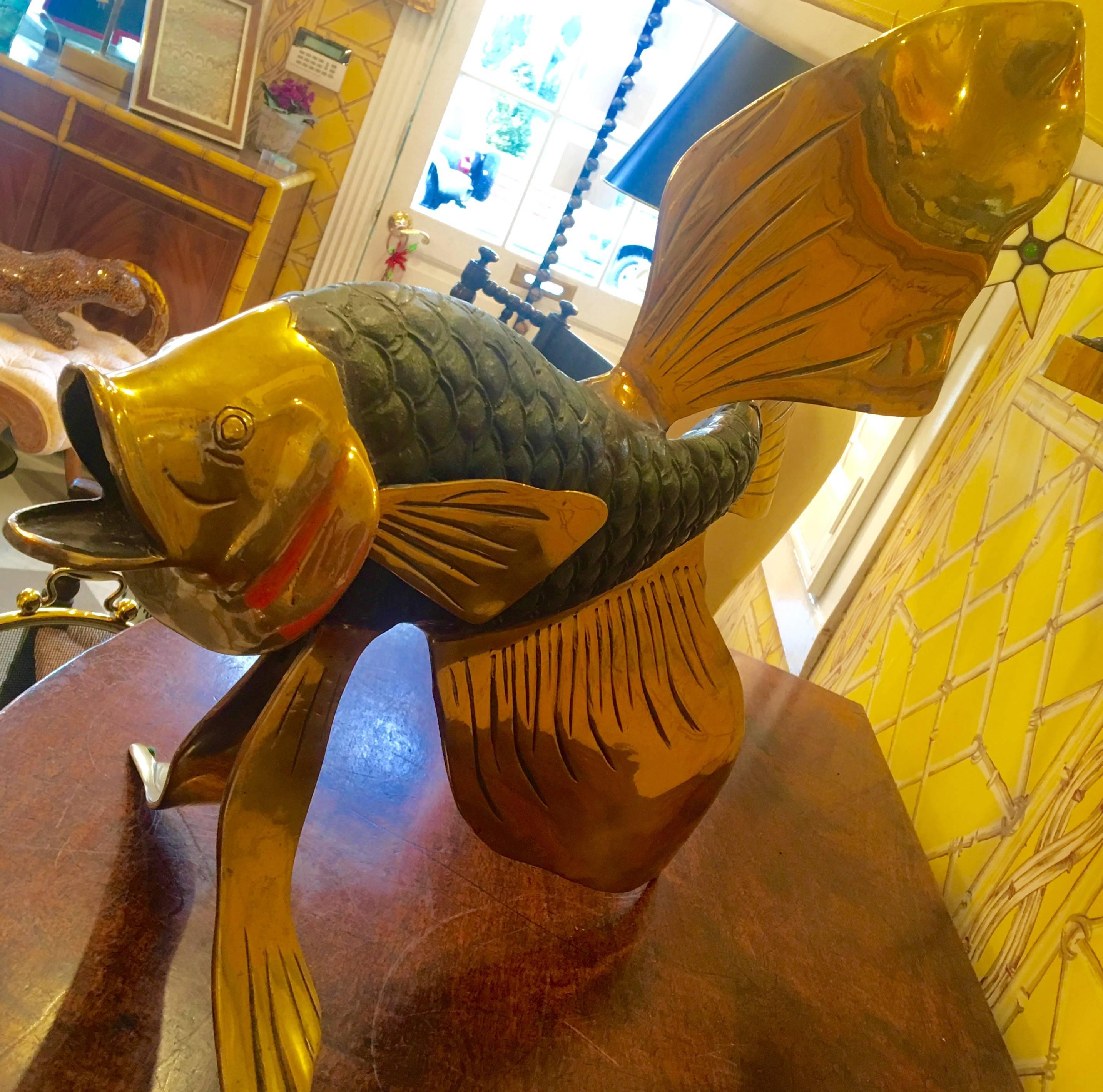 Italian Brass Fish Sculpture 2