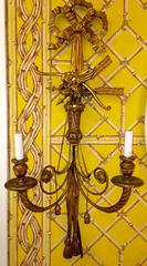 Pair of Late 19th Century English Regency Style Carved Gilt Eagle Sconces